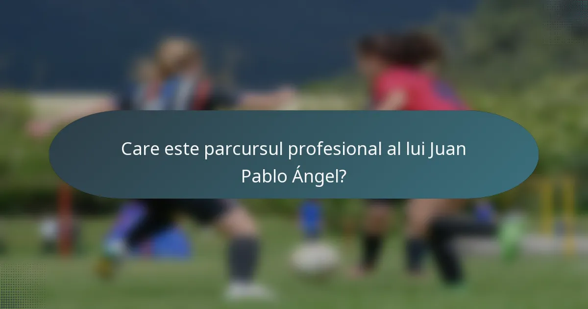 Care este parcursul profesional al lui Juan Pablo Ángel?
