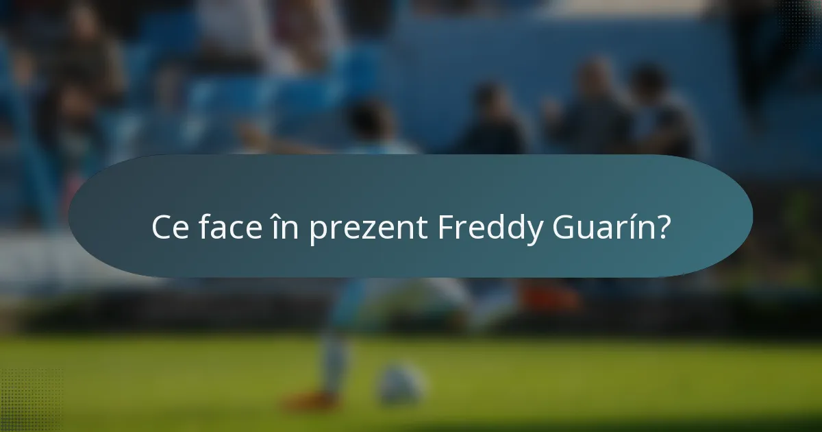 Ce face în prezent Freddy Guarín?