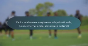 Carlos Valderrama: moștenirea echipei naționale, turnee internaționale, semnificația culturală