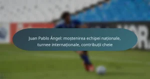 Juan Pablo Ángel: moștenirea echipei naționale, turnee internaționale, contribuții cheie